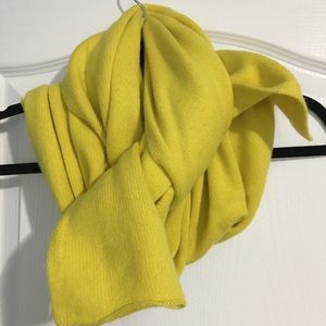 100% cachemire Bright yellow long scarf
